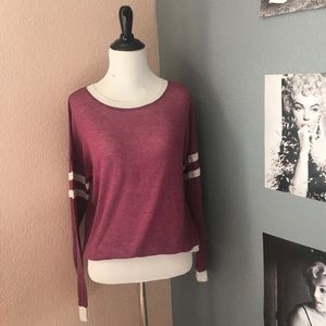 Maroon long sleeved shirt